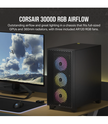 Corsair iCUE 3000D RGB Airflow - Noir