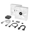 Ventilateur PC Corair iCUE Link QX140 RGB kit de démarrage - Blanc sur PowerLab.fr