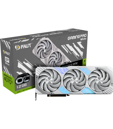 GeForce RTX 4070 Ti Palit GeForce RTX 4070 Ti GamingPro 12G - White sur PowerLab.fr