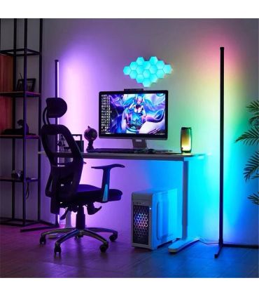 Streaming Tube Néon Couleur sur Pied Connecté RGB 142cm avec Télécommande sur PowerLab.fr