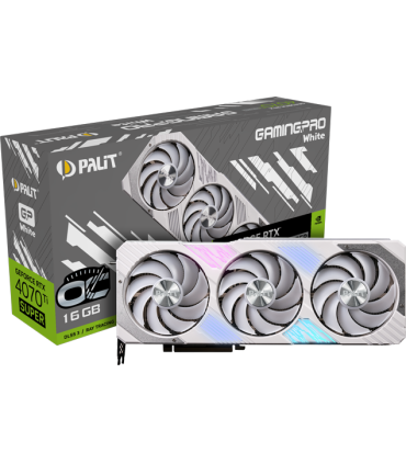 Carte Graphique Palit GeForce RTX 4070 Ti Super GamingPro White 16 Go OC sur PowerLab.fr