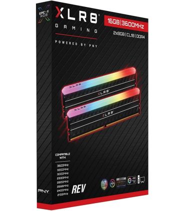 Mémoire Ram PNY XLR8 Gaming REV RGB 16GB (2x8GB) DDR4 3600MHz C18 sur PowerLab.fr