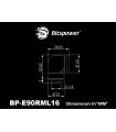 Refroidissement CPU Bitspower Silver Shining Enhance Rotary G1/4" 90-Degree Multi-Link Adapter For OD 16mm sur PowerLab.fr