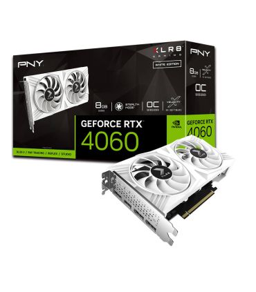 PNY GeForce RTX 4060 8GB XLR8 Gaming VERTO OC Dual Fan - White