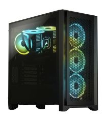 Boitier PC Corsair 4000D Airflow Noir avec RM850 + 4 x LL120 RGB sur PowerLab.fr