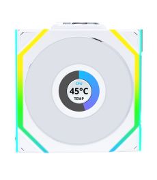 Lian Li Uni Fan SL 120 Reverse LCD ARGB Wireless - Blanc Ventilateur PC Lian Li Uni Fan SL 120 Reverse LCD ARGB Wireless - Blanc sur PowerLab.fr