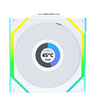 Ventilateur PC Lian Li Uni Fan SL 120 Reverse LCD ARGB Wireless - Blanc sur PowerLab.fr