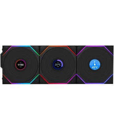 Ventilateur PC Lian Li UNI Fan TL 120 LCD Reverse Wireless Pack de 3 - Noir sur PowerLab.fr