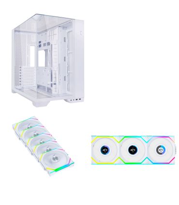 Kit Upgrade - Lian Li O11 Vision compact - Blanc + SL Wireless LCD + Non LCD