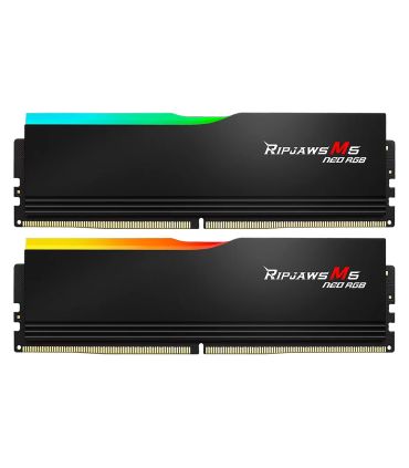 Mémoire Ram G.Skill Ripjaws M5 Neo RGB 64 Go (2x32 Go) DDR5 6000 MHz CL36 - Noir sur PowerLab.fr