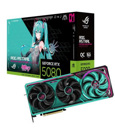 Carte Graphique ASUS ROG Astral GeForce RTX 5080 Hatsune Miku Edition sur PowerLab.fr