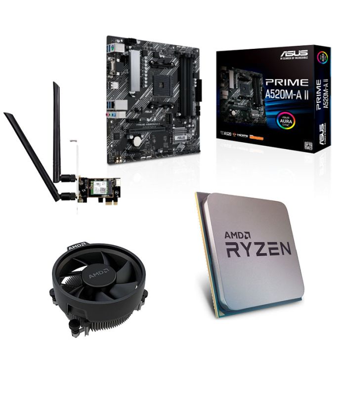 Kit Evo - Ryzen 5 5500 - A520M WiFi - Ventirad