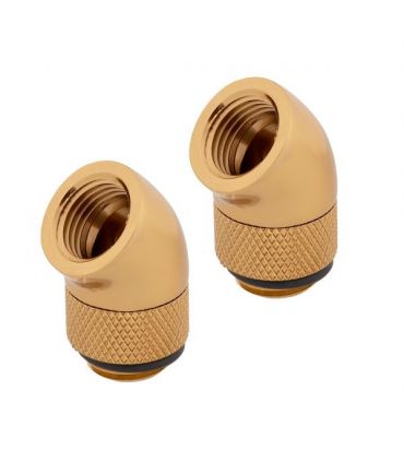 Watercooling Sur Mesure Corsair FITTING (ADAPTER),XF ADAPTER 2-PACK (45° ANGLED ROTARY GOLD) sur PowerLab.fr