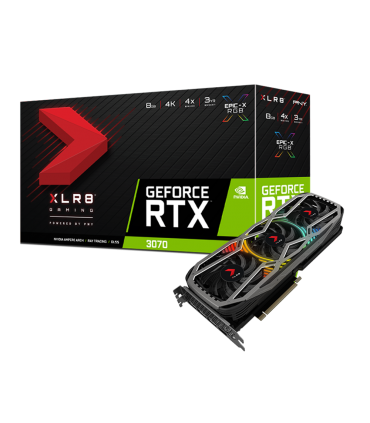 Carte Graphique PNY GeForce RTX 3070 8GB XLR8 Gaming REVEL EPIC-X RGB Triple Fan LHR sur PowerLab.fr