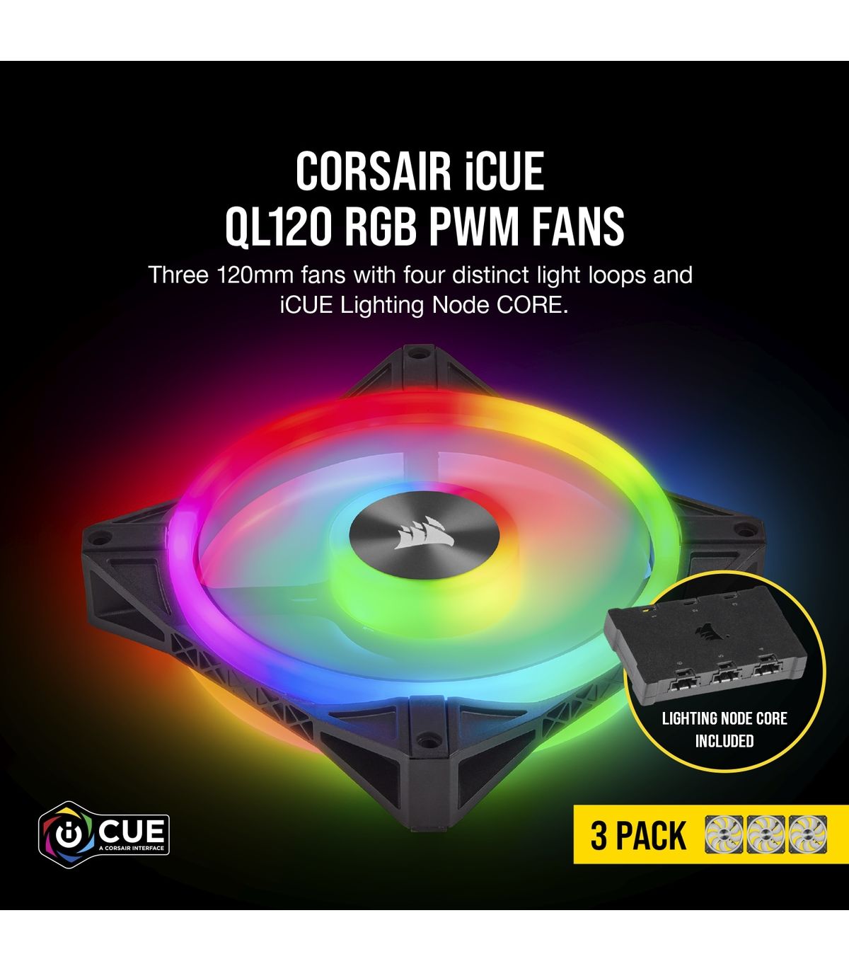 売るCorsair QL120 RGB 3 Pack PC用ファン・クーラー