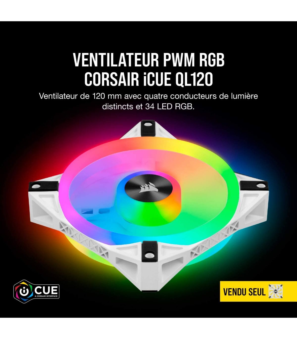 Corsair QL Series QL120 RGB blanc 