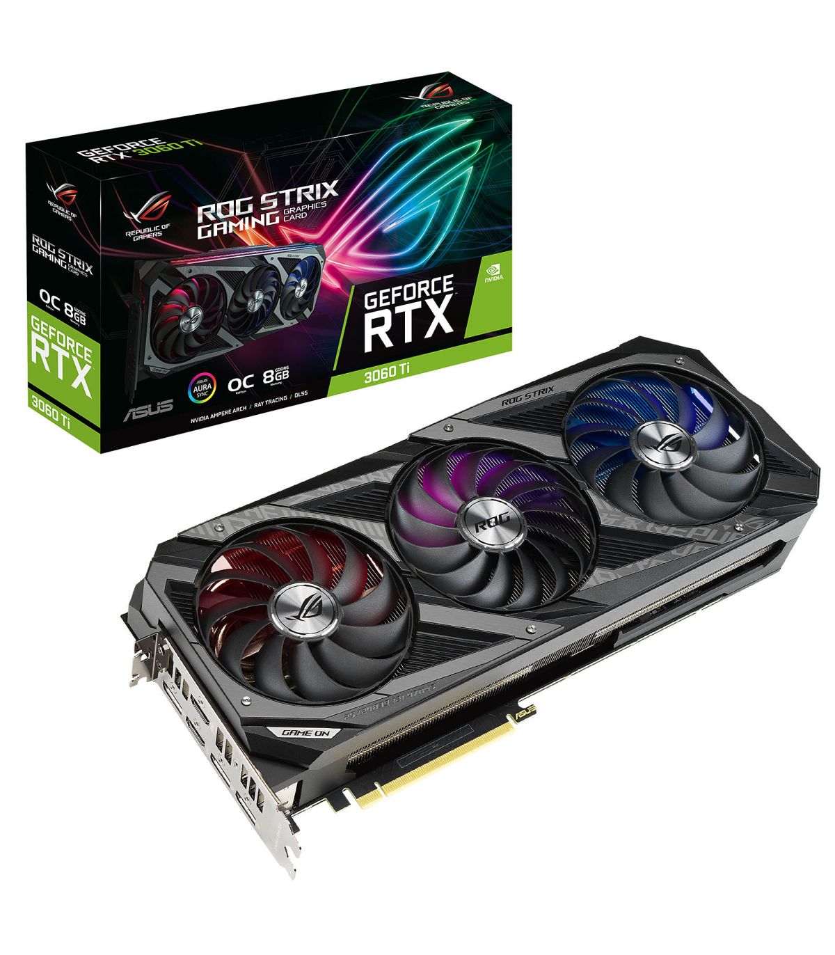 Asus geforce rtx 3060 ti rog strix v2 gaming oc lhr обзор