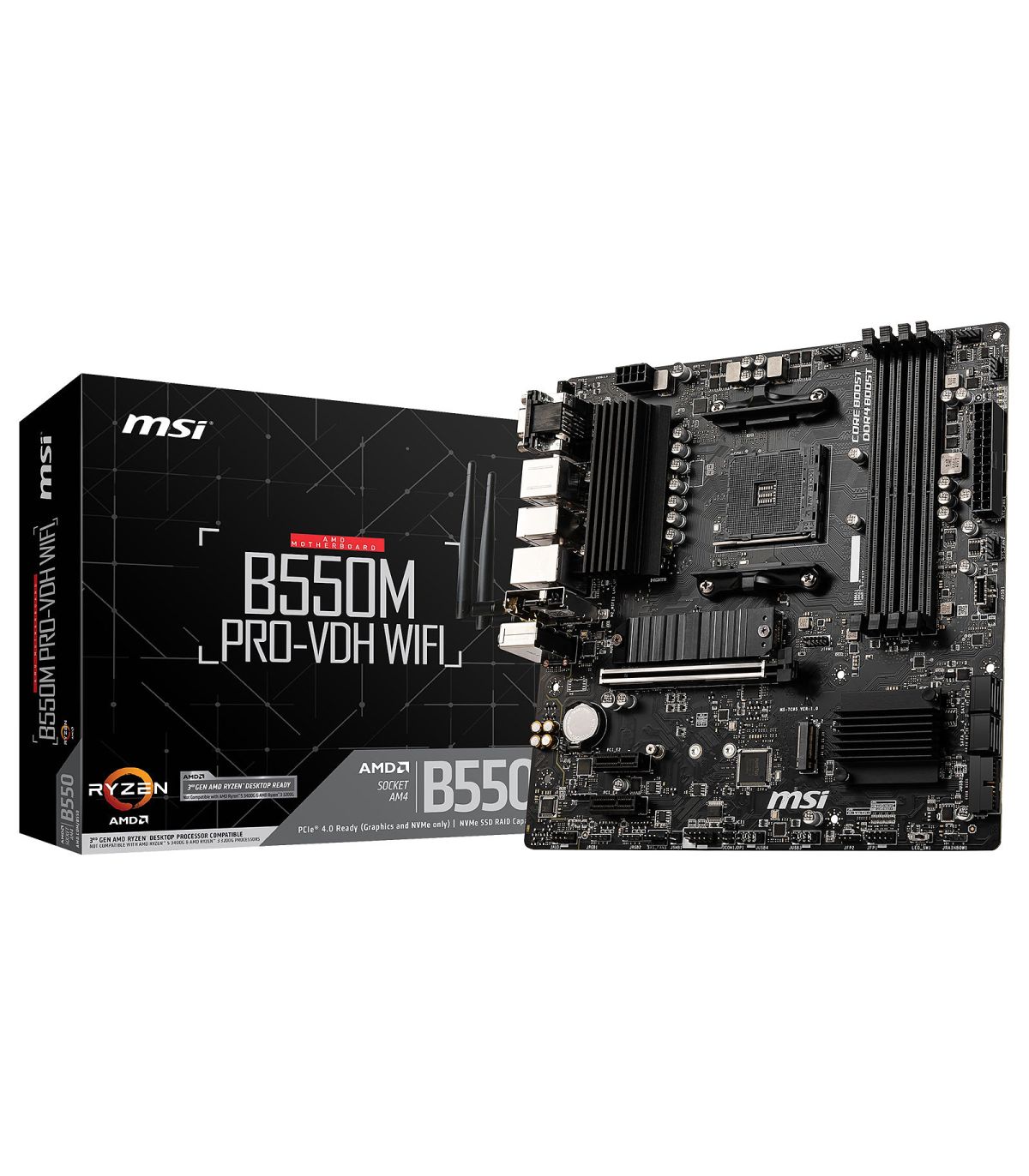 MSI MPG B550 GAMING PLUS, Socket AM4 carte mère Noir, RAID, Gb-LAN, Sound,  ATX