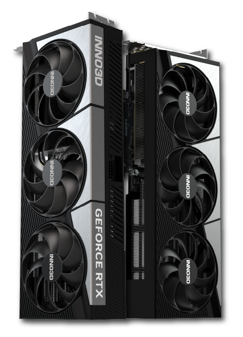 Inno3D GeForce RTX 5080 X3 16Go vue de trois quarts