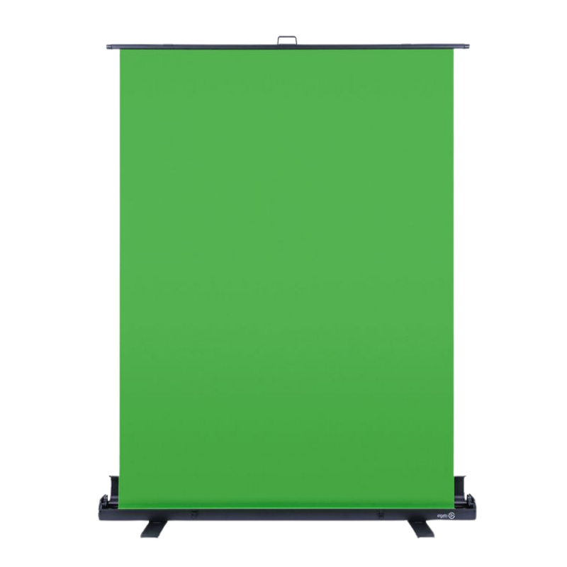 Elgato Green Screen déployé, toile verte et coffret aluminium