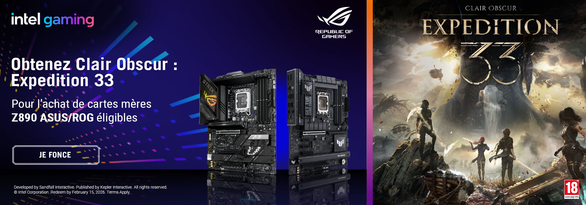 Expedition 33 offert avec ASUS